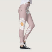 Rosa Daisy: Blumenmuster wiederholt sich. Leggings (Rechts)