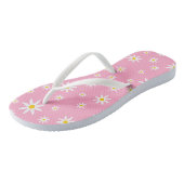 Rosa Daisy Flip Flops Badesandalen (Schrägansicht)