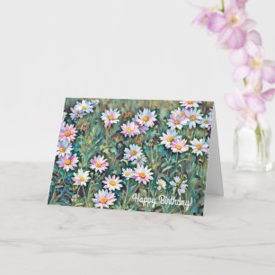 Rosa Daisy Flower Garden Kunst, Dichtung und Musik Karte