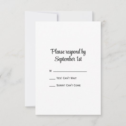 Rosa Daisy Horseshoe Country Wedding RSVP Card (Rückseite)