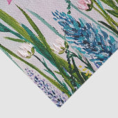 Rosa Daisy in einer Wiese von Wildblumen Ölgemälde Seidenpapier (Detail)