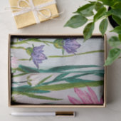 Rosa Daisy in einer Wiese von Wildblumen Ölgemälde Seidenpapier (Geschenk)