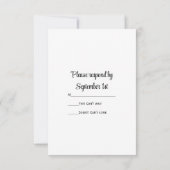 Rosa Daisy Lace Country Western Hochzeit RSVP Card (Rückseite)