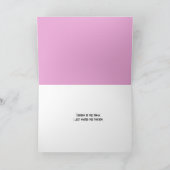 Rosa Daisy mit rosa Bändern Karte (Innenseite)