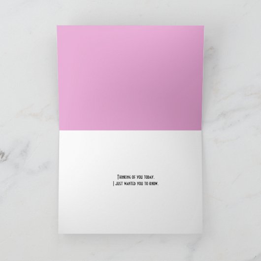 Rosa Daisy mit rosa Bändern Karte (Innenseite)