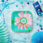 Rosa Daisy-Papierplatte Pappteller (Party)