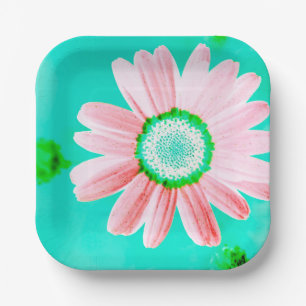 Rosa Daisy-Papierplatte Pappteller
