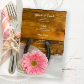 Rosa Daisy Pearls Horseshoe Country Wedding Menu