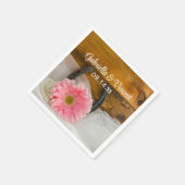 Rosa Daisy, Perlen und Western von Horseshoe Serviette (Ecke)