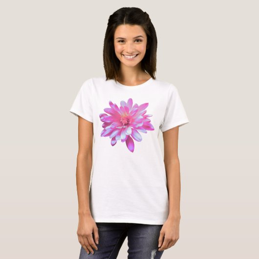 Rosa Daisy, Retro-Foto T-Shirt (Vorne ganz)