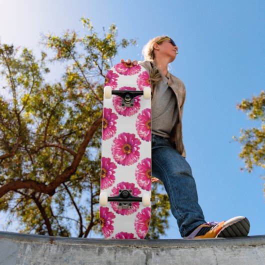 Rosa Daisy, rosa Blume Skateboard (Außenbereich 1)
