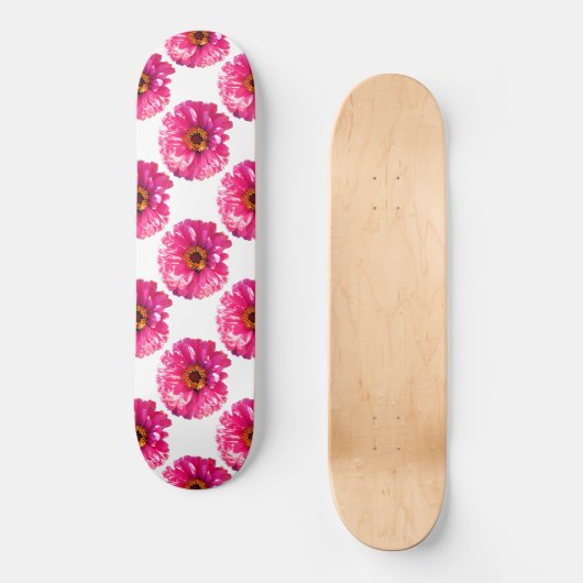 Rosa Daisy, rosa Blume Skateboard (Vorderseite)