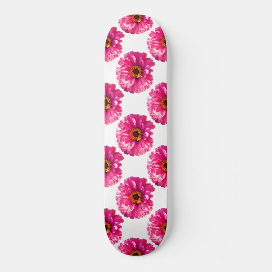 Rosa Daisy, rosa Blume Skateboard (Vorderseite)
