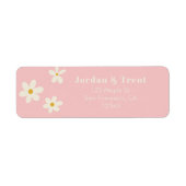 Rosa Daisy-Rücksendeadresse (Vorne)