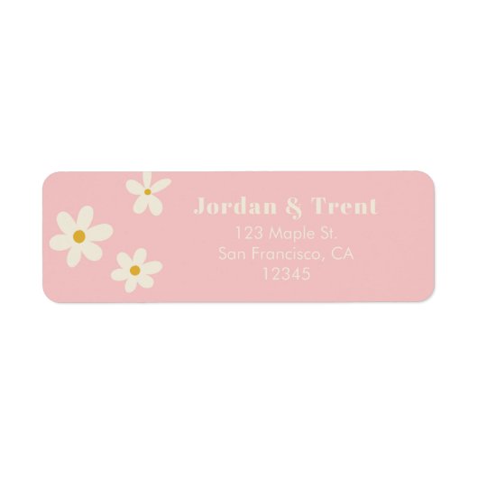 Rosa Daisy-Rücksendeadresse (Vorne)