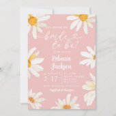 Rosa Daisy Sonnenblumenbraut zum Brautparty Einladung (Vorderseite)