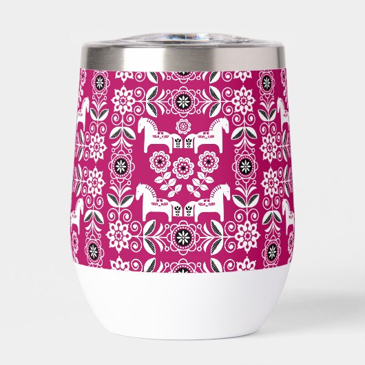 Rosa Dala Schwedisches Pferd Druck (Vorderseite)