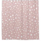 Rosa Dalmatiner-Punkte, Dalmatiner-Punkte, gepunkt Duschvorhang (Vorderseite)