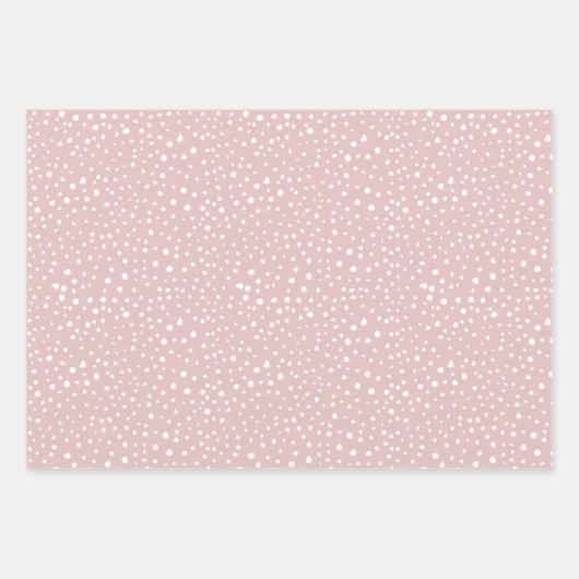 Rosa Dalmatiner-Punkte, Dalmatiner-Punkte, gepunkt Geschenkpapier Set (Vorderseite)