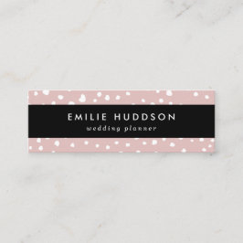 Rosa Dalmatiner-Punkte, Dalmatiner-Punkte, gepunkt Mini Visitenkarte