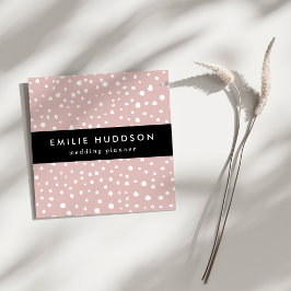 Rosa Dalmatiner-Punkte, Dalmatiner-Punkte, gepunkt Quadratische Visitenkarte