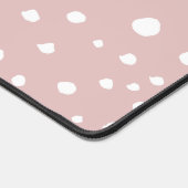 Rosa Dalmatiner-Punkte, Dalmatiner-Punkte, gepunkt Schreibtischunterlage (Ecke)