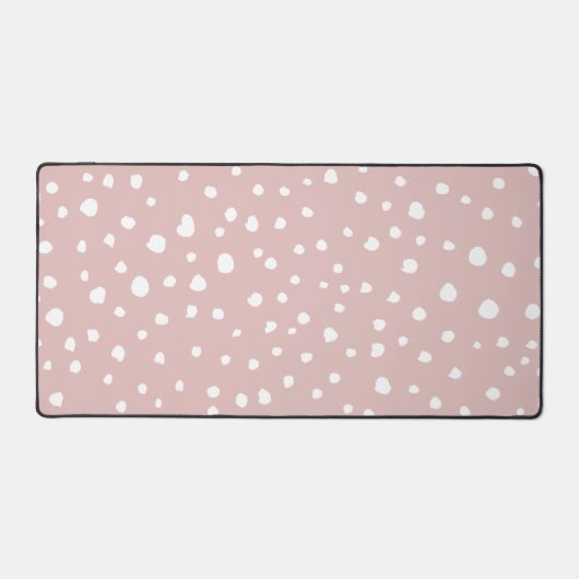 Rosa Dalmatiner-Punkte, Dalmatiner-Punkte, gepunkt Schreibtischunterlage (Vorderseite)