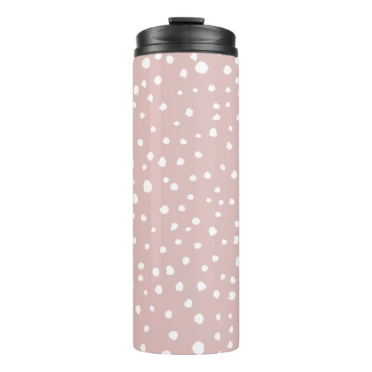 Rosa Dalmatiner-Punkte, Dalmatiner-Punkte, gepunkt Thermosbecher (Vorderseite)