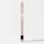 Rosa Dalmatiner Spots, Dalmatiner Punkte, Ihr Name iPhone Hülle (Linke Seite)