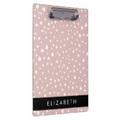 Rosa Dalmatiner Spots, Dalmatiner Punkte, Ihr Name Klemmbrett (Rechts)