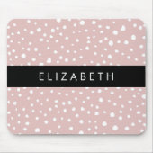 Rosa Dalmatiner Spots, Dalmatiner Punkte, Ihr Name Mousepad (Vorne)