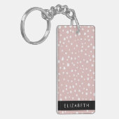 Rosa Dalmatiner Spots, Dalmatiner Punkte, Ihr Name Schlüsselanhänger (Vorderseite links)