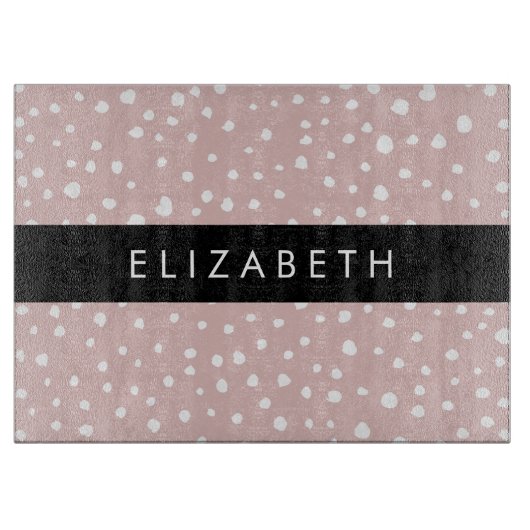 Rosa Dalmatiner Spots, Dalmatiner Punkte, Ihr Name Schneidebrett (Vorderseite)