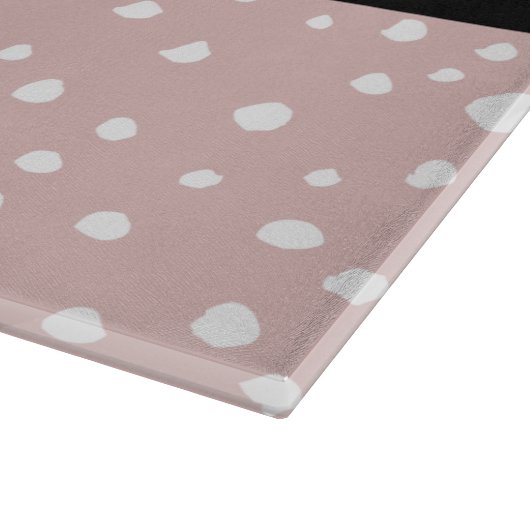 Rosa Dalmatiner Spots, Dalmatiner Punkte, Ihr Name Schneidebrett (Ecke)