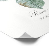 Rosa Damascena-Rose von Pierre-Joseph Redoute Poster (Ecke)