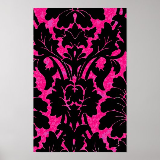 Rosa Damask ~ Geschenkpapier 16.50x10.68 Poster (Vorne)