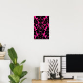 Rosa Damask ~ Geschenkpapier 16.50x10.68 Poster (Heimbüro)
