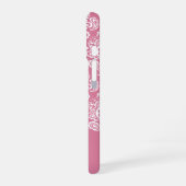 Rosa Damask iPhone 16 Hülle (Linke Seite)