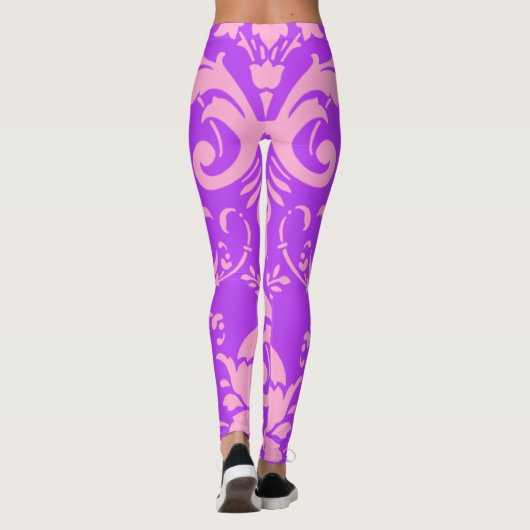 Rosa Damask Leggings (Rückseite)