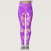 Rosa Damask Leggings (Vorderseite)