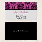 Rosa Damask Save the Date (Vorne & Hinten)