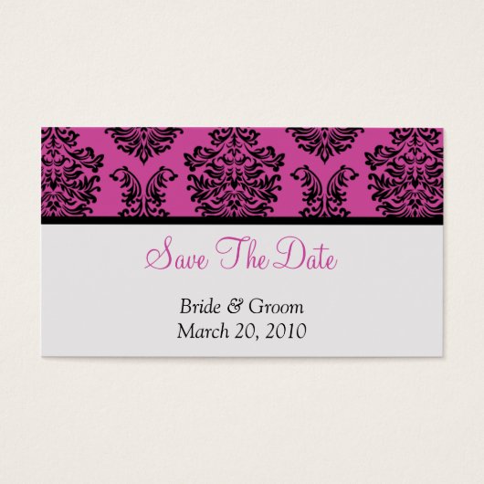Rosa Damask Save the Date (Vorderseite)