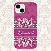 Rosa Damask wirbelname Case-Mate iPhone Hülle