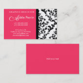 Rosa DamaskBusiness Karte (Vorne/Hinten)