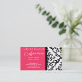 Rosa DamaskBusiness Karte (Stehend Vorderseite)