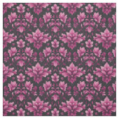 Rosa Damaske auf schwarz Stoff (Muster)