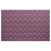 Rosa Damaske auf schwarz Stoff (Fat Quarter (45,7 x 55,9 cm))