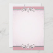 Rosa Damaske Kreuz Erste Kommune Einladung (Rückseite)