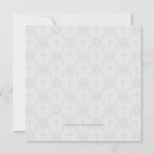 Rosa Damaske Rosa und Weiße Weihnachtszeit Einladung (Rückseite)