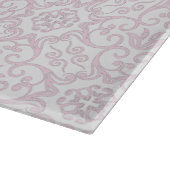 Rosa Damaske-Schneidplatte Schneidebrett (Ecke)